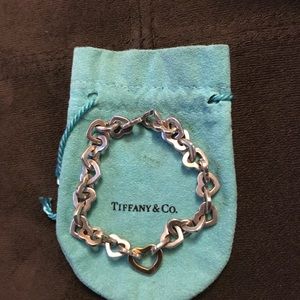 Authentic Tiffany & Co. Heart linked bracelet